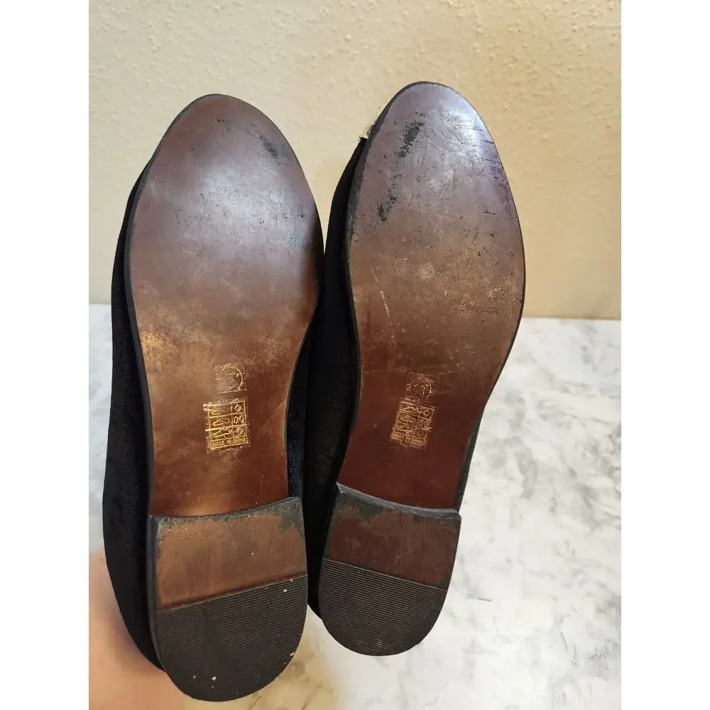 JITAI Men's Penny Slip-On Leather Lined Loafer Luxury Mens‎ Size 11 Black Gold
